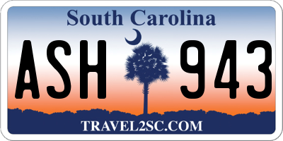 SC license plate ASH943
