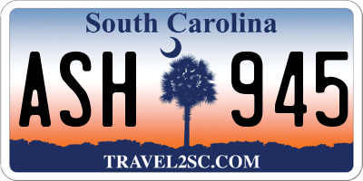 SC license plate ASH945