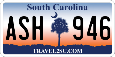 SC license plate ASH946