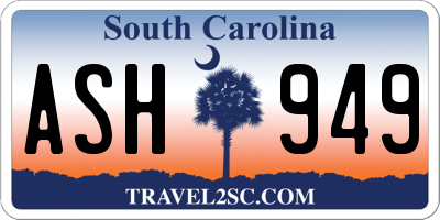 SC license plate ASH949