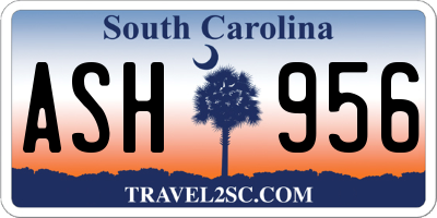 SC license plate ASH956