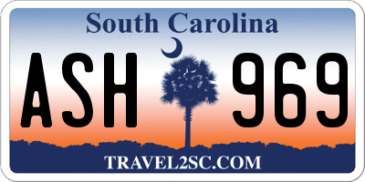 SC license plate ASH969