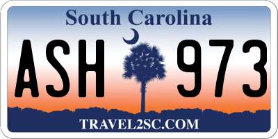SC license plate ASH973