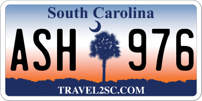 SC license plate ASH976