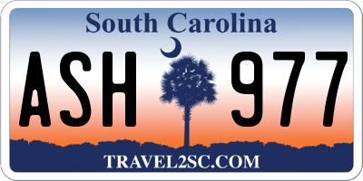 SC license plate ASH977