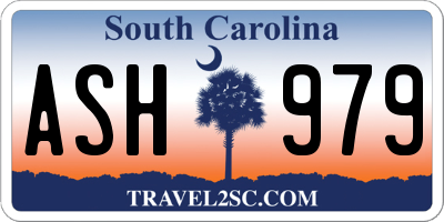 SC license plate ASH979