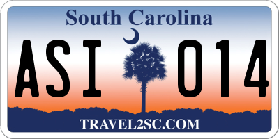 SC license plate ASI014