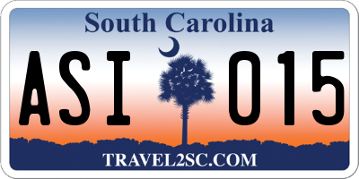 SC license plate ASI015