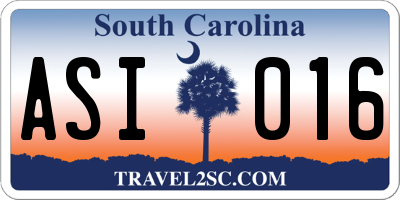 SC license plate ASI016