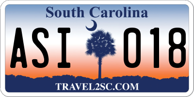SC license plate ASI018