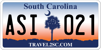 SC license plate ASI021