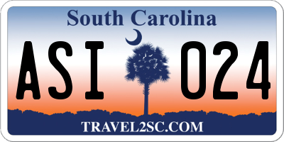 SC license plate ASI024