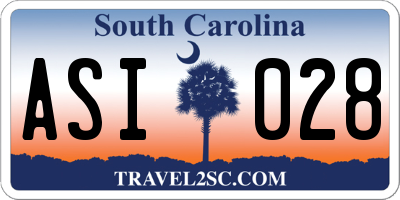 SC license plate ASI028