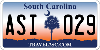 SC license plate ASI029
