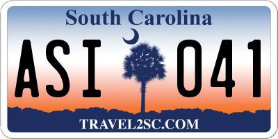 SC license plate ASI041