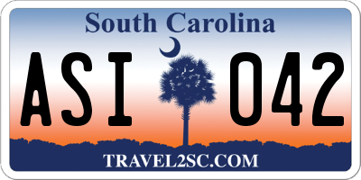SC license plate ASI042