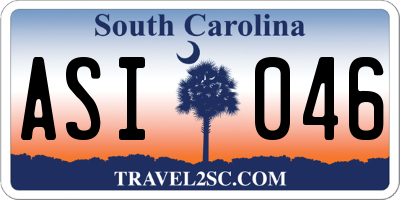 SC license plate ASI046