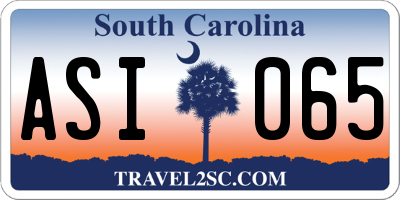 SC license plate ASI065