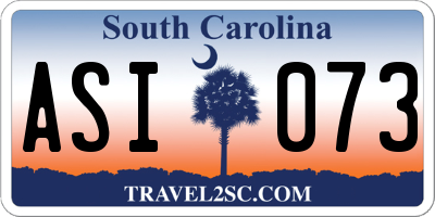 SC license plate ASI073