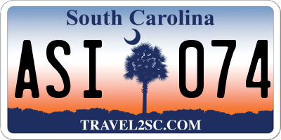 SC license plate ASI074