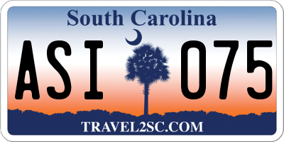 SC license plate ASI075
