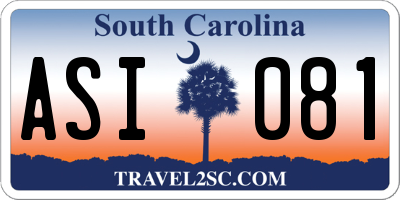SC license plate ASI081