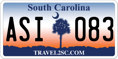 SC license plate ASI083