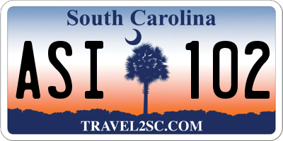 SC license plate ASI102
