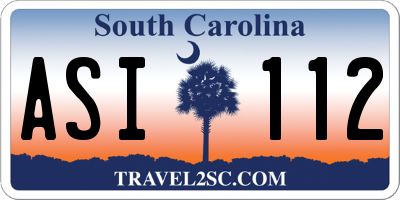 SC license plate ASI112