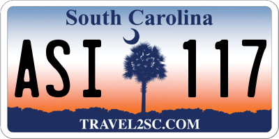 SC license plate ASI117