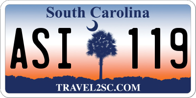 SC license plate ASI119