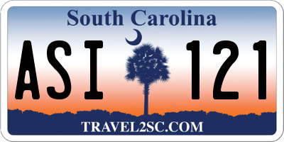 SC license plate ASI121
