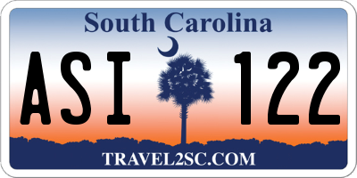 SC license plate ASI122