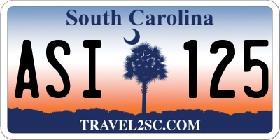 SC license plate ASI125