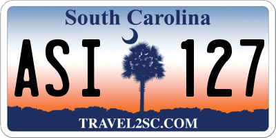 SC license plate ASI127