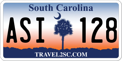 SC license plate ASI128