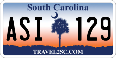 SC license plate ASI129