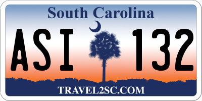 SC license plate ASI132