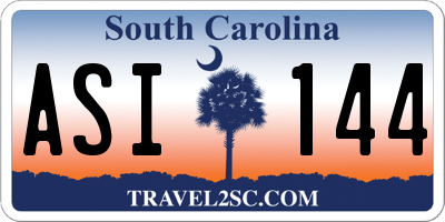 SC license plate ASI144