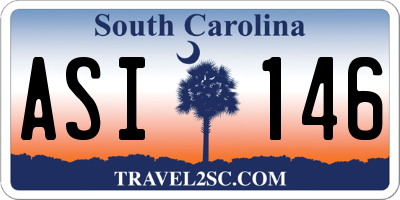 SC license plate ASI146
