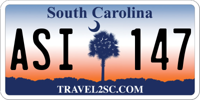 SC license plate ASI147