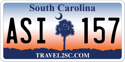 SC license plate ASI157