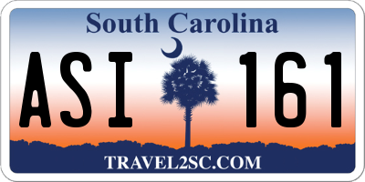 SC license plate ASI161