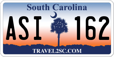 SC license plate ASI162