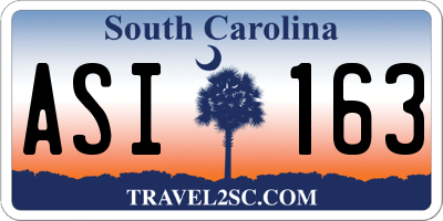 SC license plate ASI163