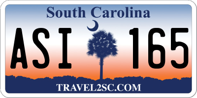 SC license plate ASI165