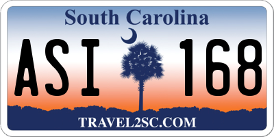 SC license plate ASI168