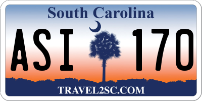 SC license plate ASI170