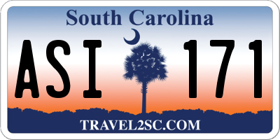 SC license plate ASI171