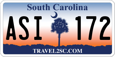 SC license plate ASI172